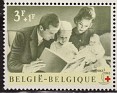 Belgium - 1963 - Characters - 3F+1F - Gray - Characters - Scott B745 - Character Portrait & Family Prince Albert (Paola, Philippe and Astrid) - 0